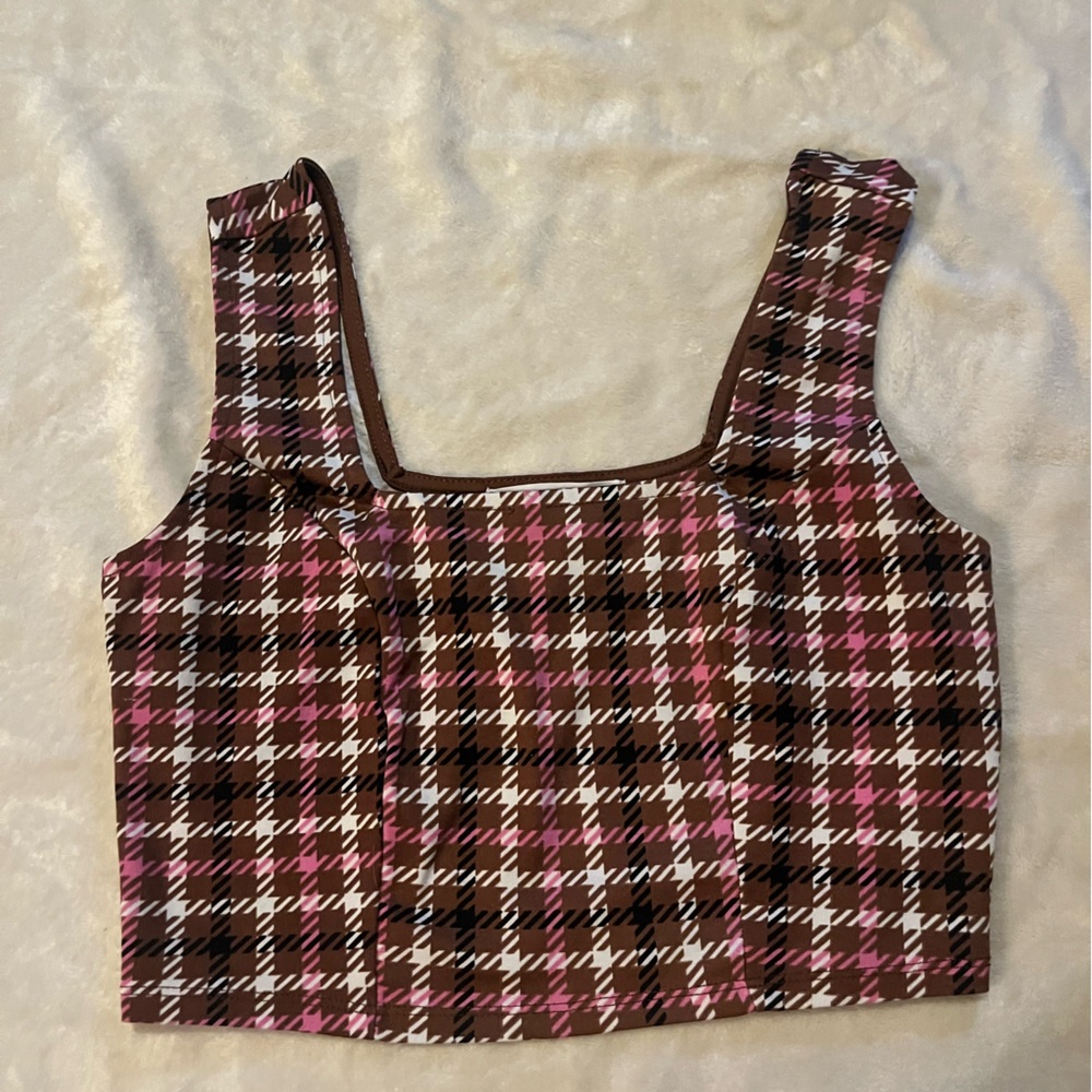 Plaid Sleeveless Top